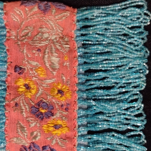 Antique vintage embroidered and beaded 1920's bag - Picture 5 of 7